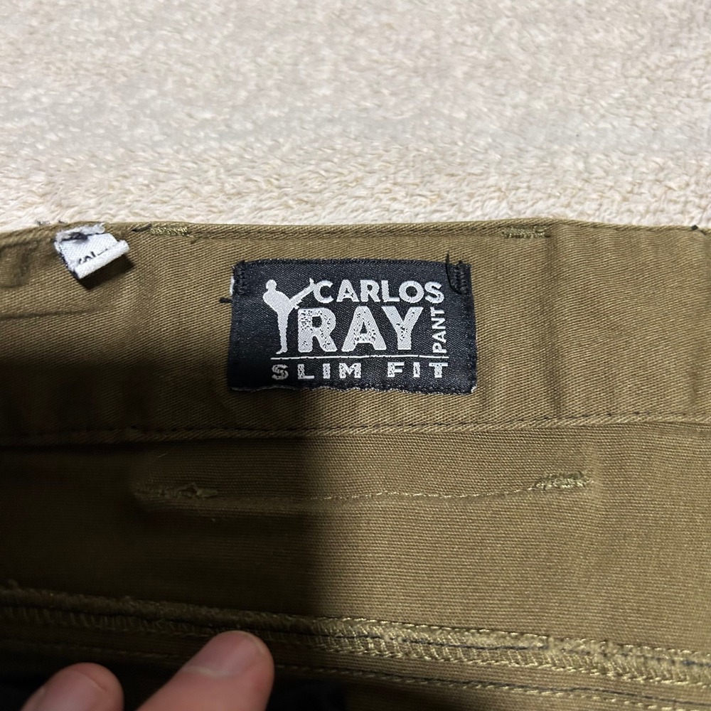 Carlos Ray Slim Fit Pants Mens 36 34 Olive Green Tactical Articulated Knee - Picture 4 of 10